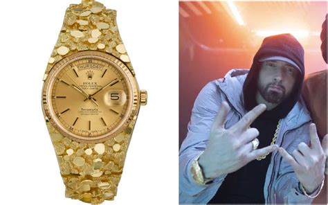 eminem rolex datejust|eminem gold rolex bracelet.